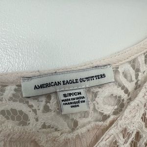 American Eagle cold shoulder lace detail top